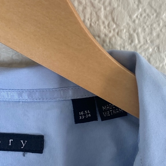 Theory | Blue button down cotton shirt men’s size large - Picture 6 of 16